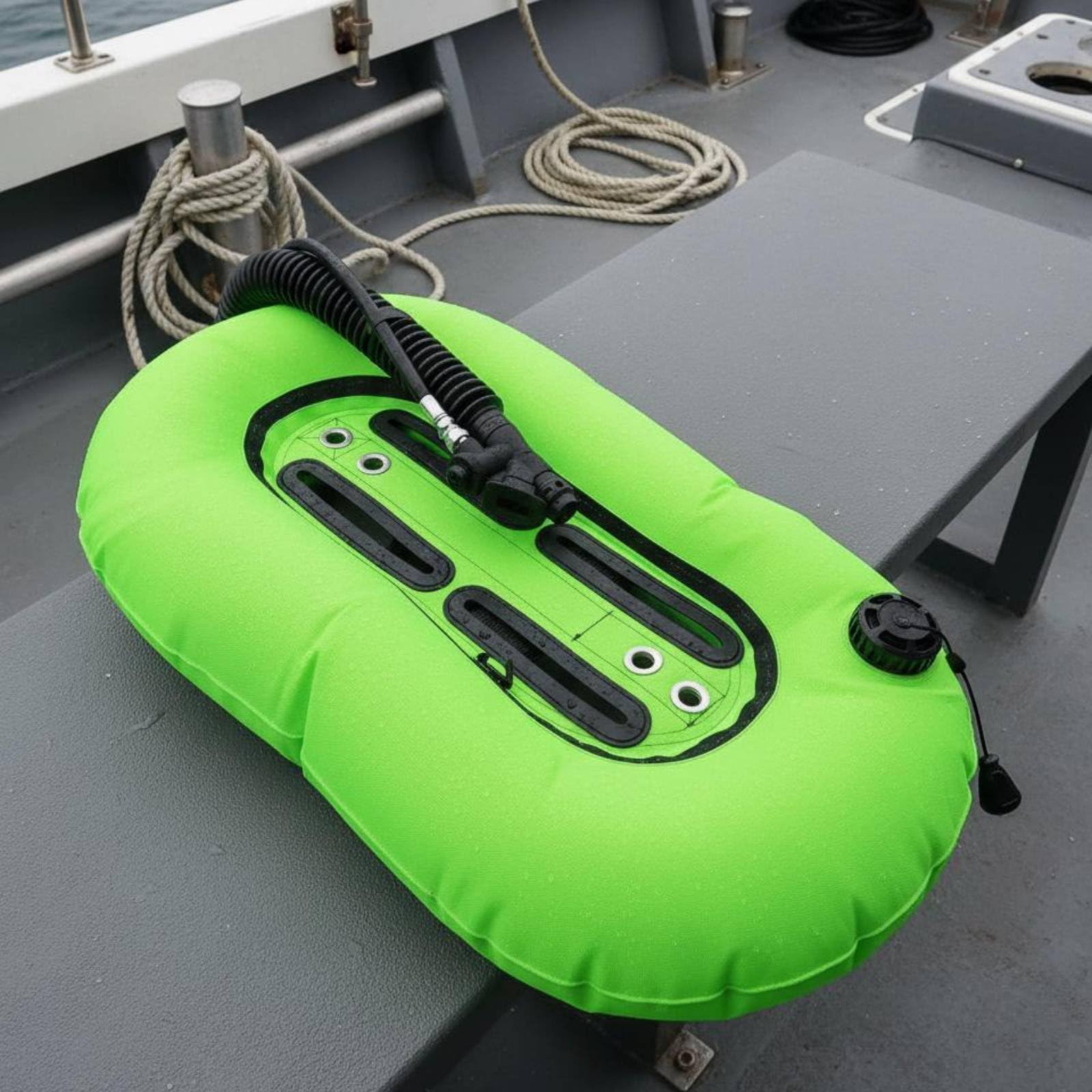 Aile de Plongée Nylon Compensateur de Flottabilité Donut Wing Gilet Stabilisateur Cellule d'air Gonflage Rapide 25lbs et 30lbs Air Fluide Adaptée , Blanc
