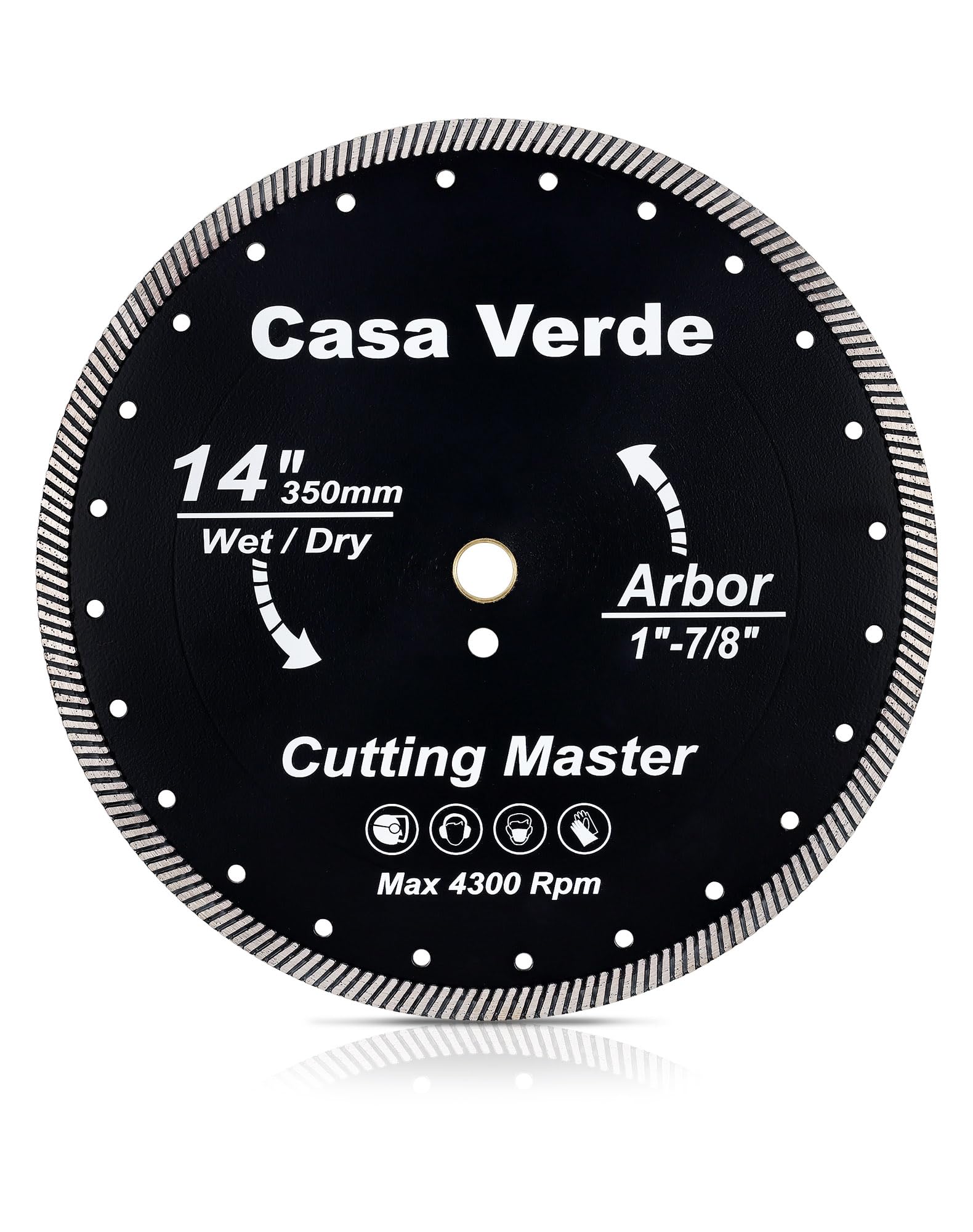 Casaverde Stone Diamond Blade 14"/350mm x 25.4mm/22.23mm,Diamond Cutting Disc for Granite Marble Concrete Masonry Brick Stone