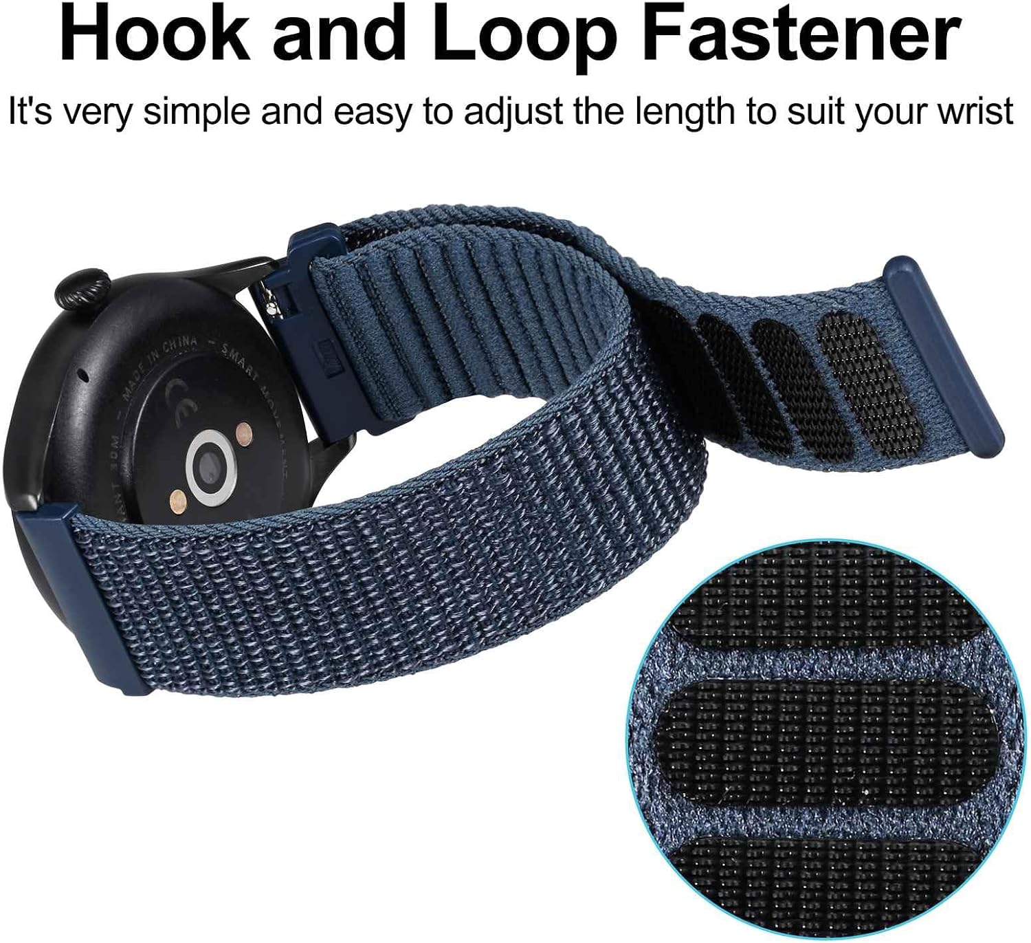 BISONSTRAP Nylon Watch Straps for Men and Women, Hook and Loop Nylon Bands, Quick Release, Adjustable Replacement Wristband, 16mm 18mm 20mm 22mm 24mm image 3