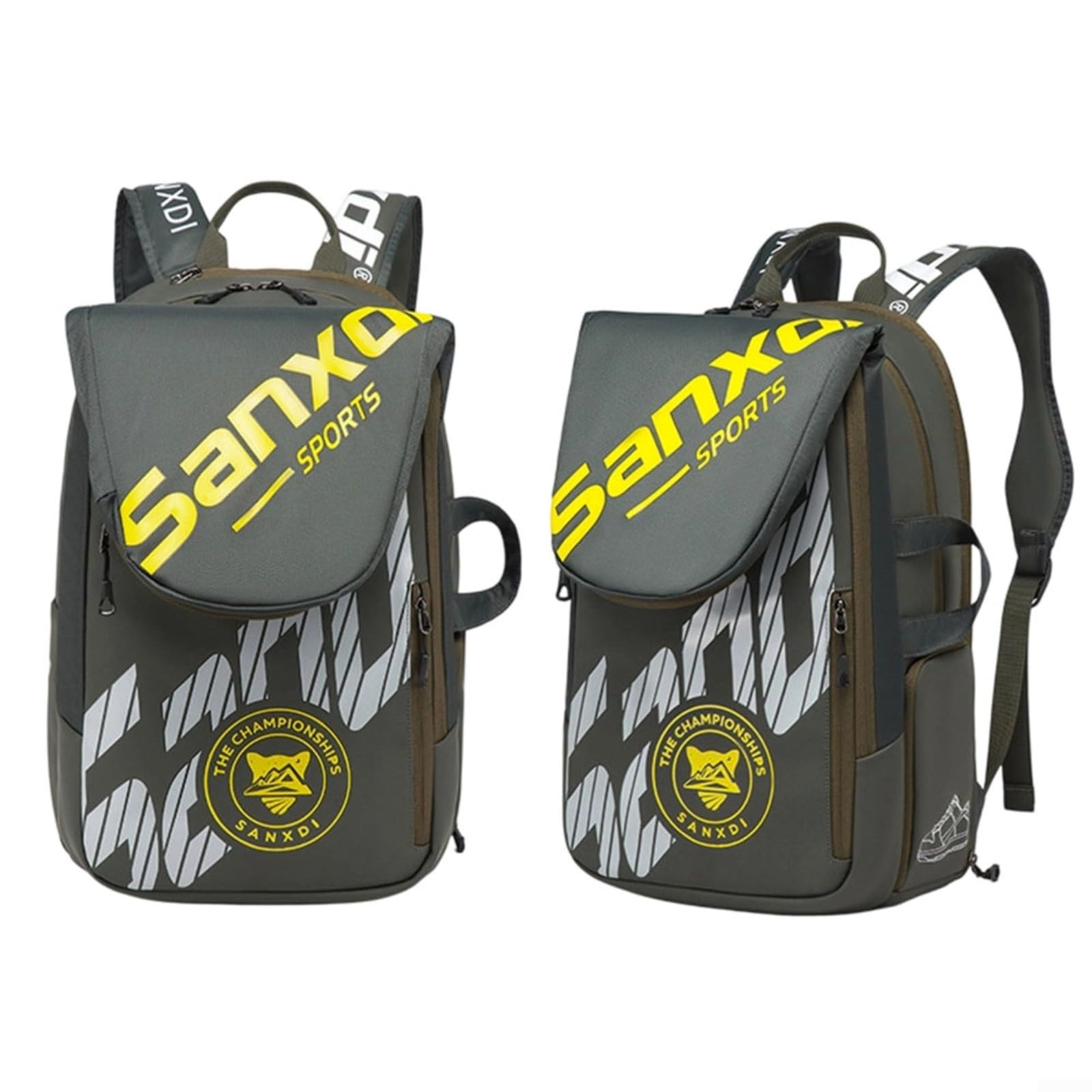 Mochila de raqueta de bádminton con compartimento para zapatos, bolsa de deporte para 2 raquetas con funda para laptop, funda ligera de transporte para tenis, squash, viajes, gimnasio