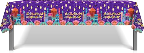 Miniatura 179 de CC HOME 1 pieza de mantel de plástico para fiesta de los 90 de 54 x 87 pulgadas de largo, mantel vintage retro de los 90 de hip hop, tema de 1990