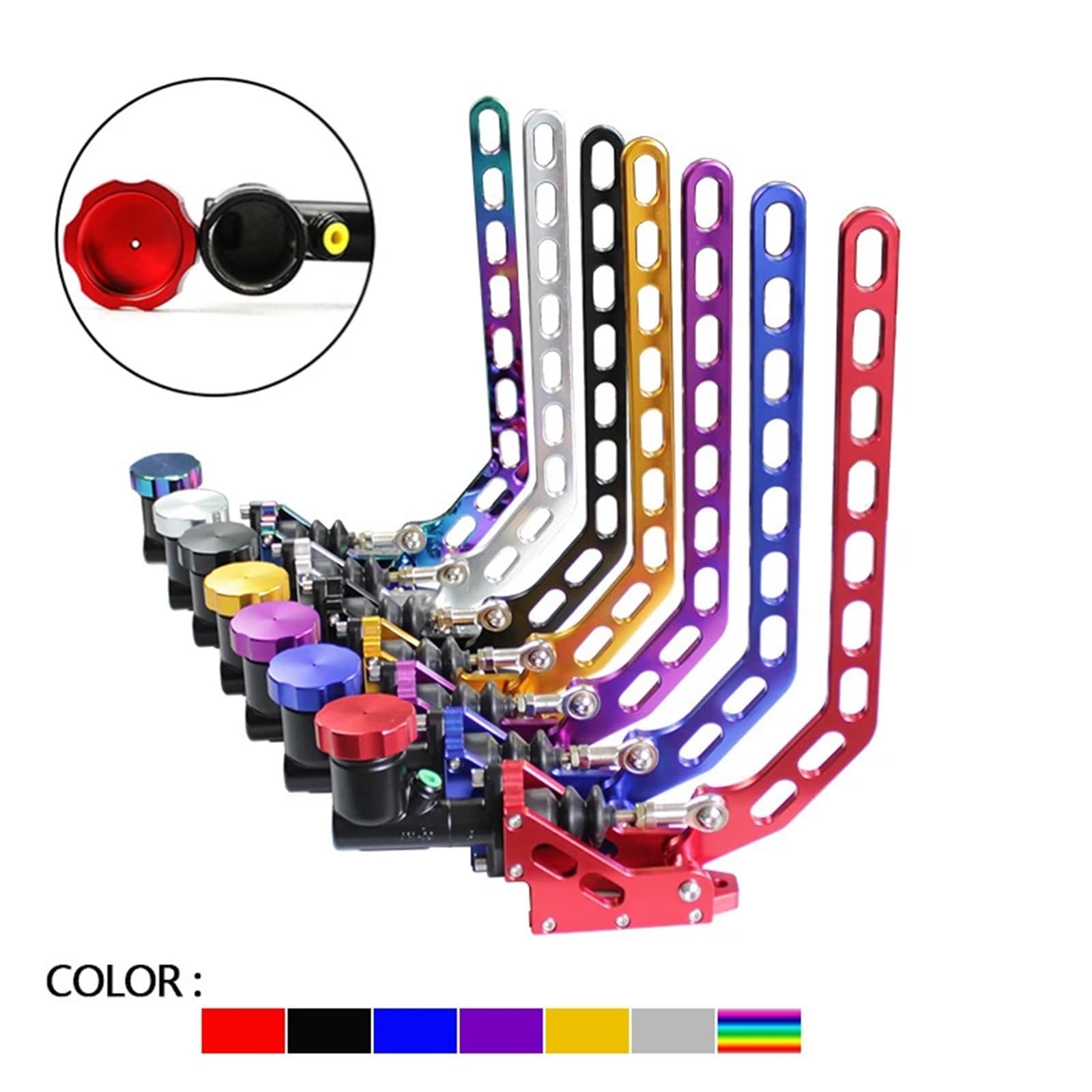 płyta do hamulca ręcznego Modyfikacja samochoduUniwersalny hamulec ręczny z długą rączką Drift Hamulec ręczny hydrauliczny Symphony Racing Drift(Red)