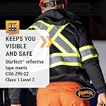 Pioneer Hi Vis Safety Hoodie - Zip-Up Style With Reflective Tape - Detachable Hood