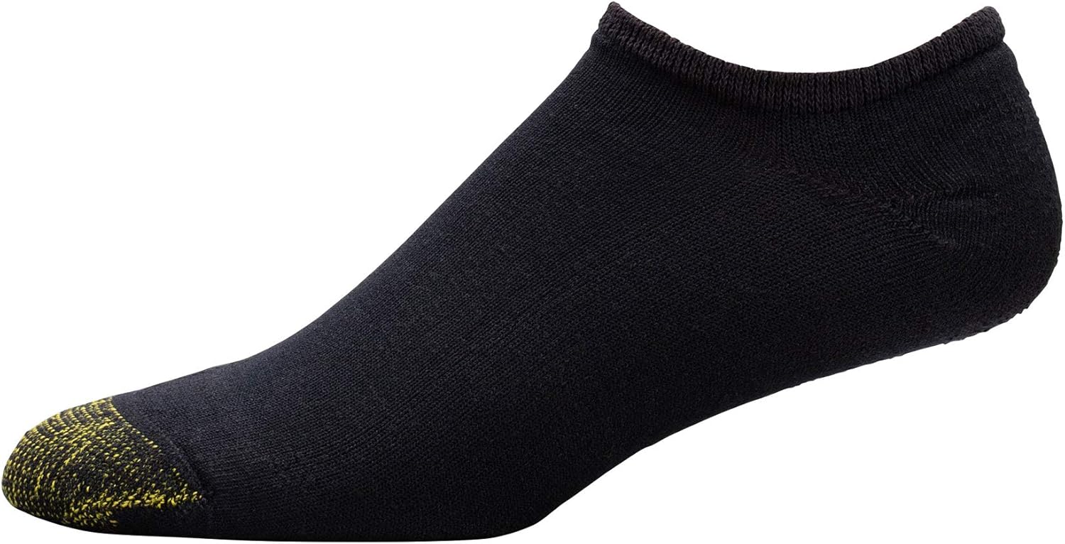 Gold Toe Men's 656f Cotton No Show Athletic Socks, Multipairs, Black (6pairs), Large Buy