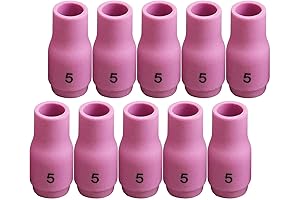 RIVERWELD TIG Alumina Nozzle Ceramic Cups #5 - 10 Pack 5/16" Orifice