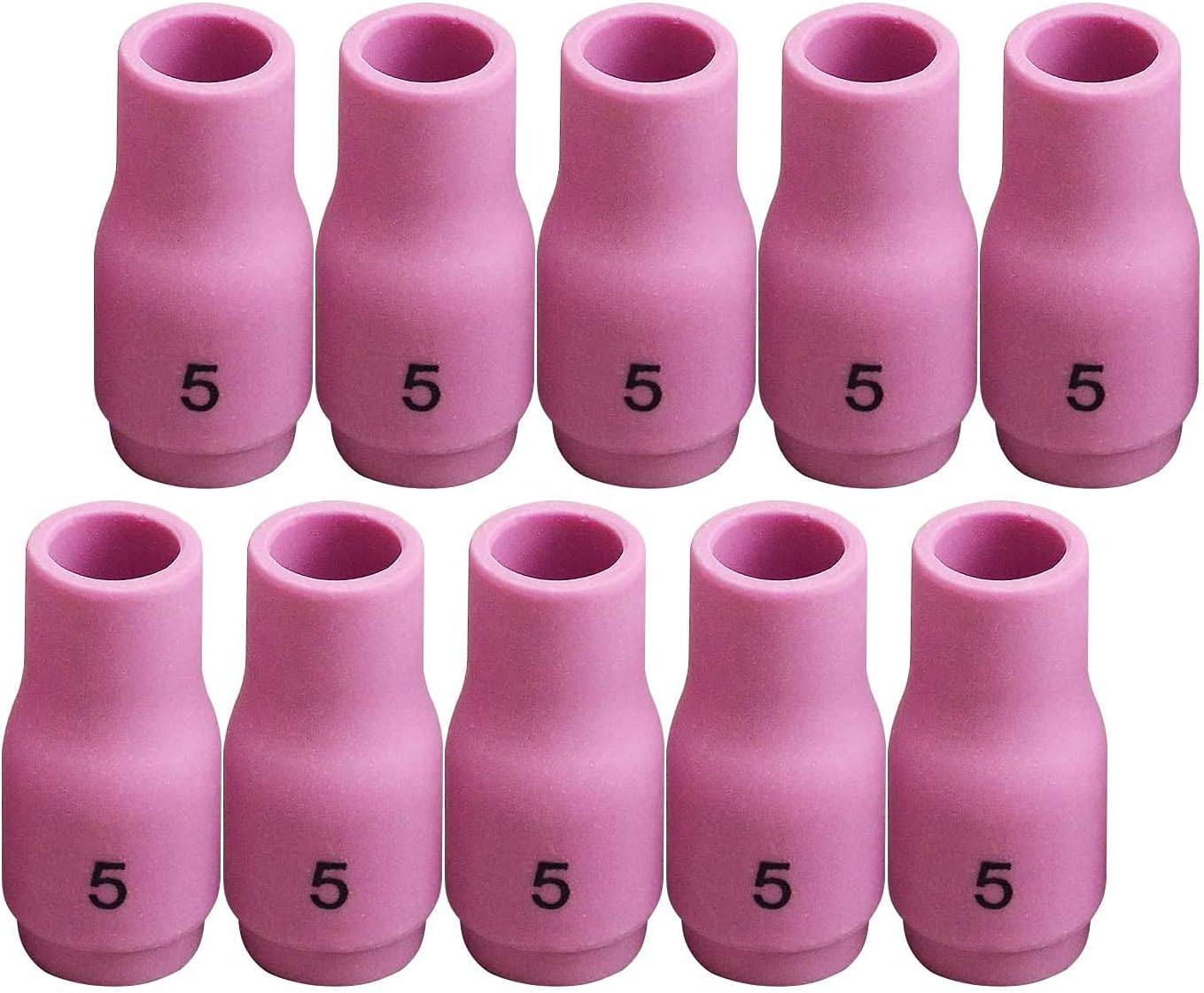 RIVERWELD TIG Alumina Nozzle Ceramic Cups 13N09 5# 8.0mm Orifice Fit PTA SR DB WP 9 17 18 20 25 26 TIG Welding Torch Accessories Pack of 10
