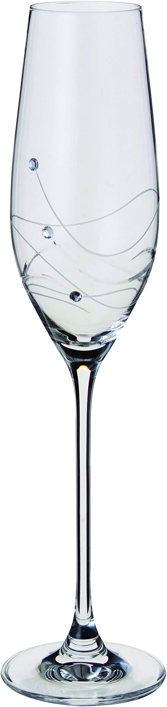 Dartington Crystal - Glitz Crystal Champagne Flute - Gift Boxed