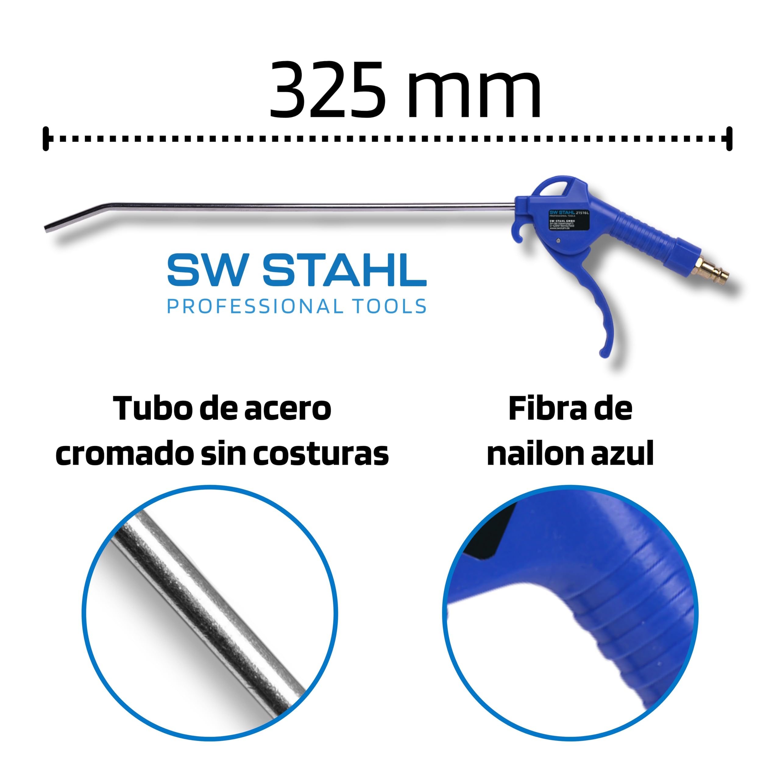 SW-Stahl 21516L - Pistola de soplado (aire comprimido)
