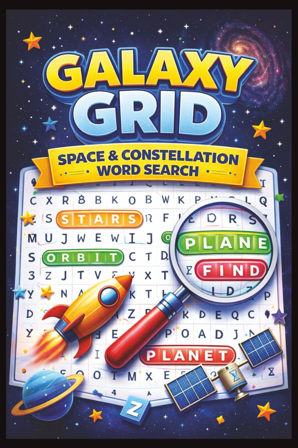 Galaxy Grid: Space and Constellation Word Search: Fun and Challenging Word Searches Featuring Stars, Planets, and Cosmic Discoveries for Space Enthusiasts of All Ages