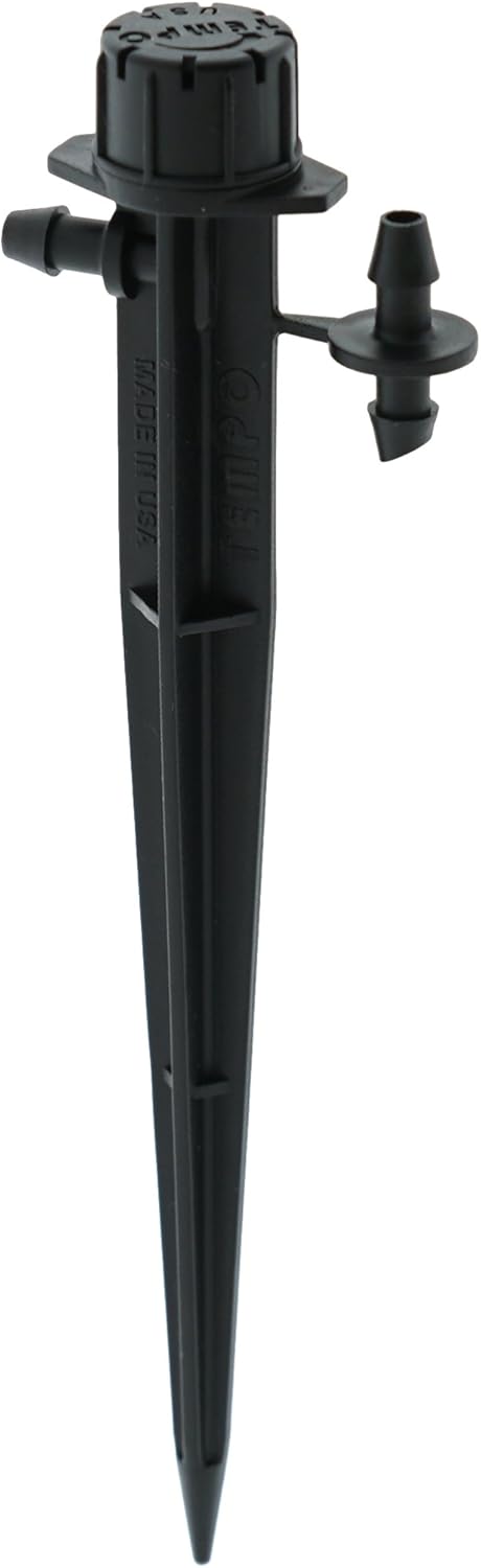Antelco Adjustable 360 Degree Dripper on 5" Stake for Drip Irrigation Systems- 100 Pack (Part 31495)