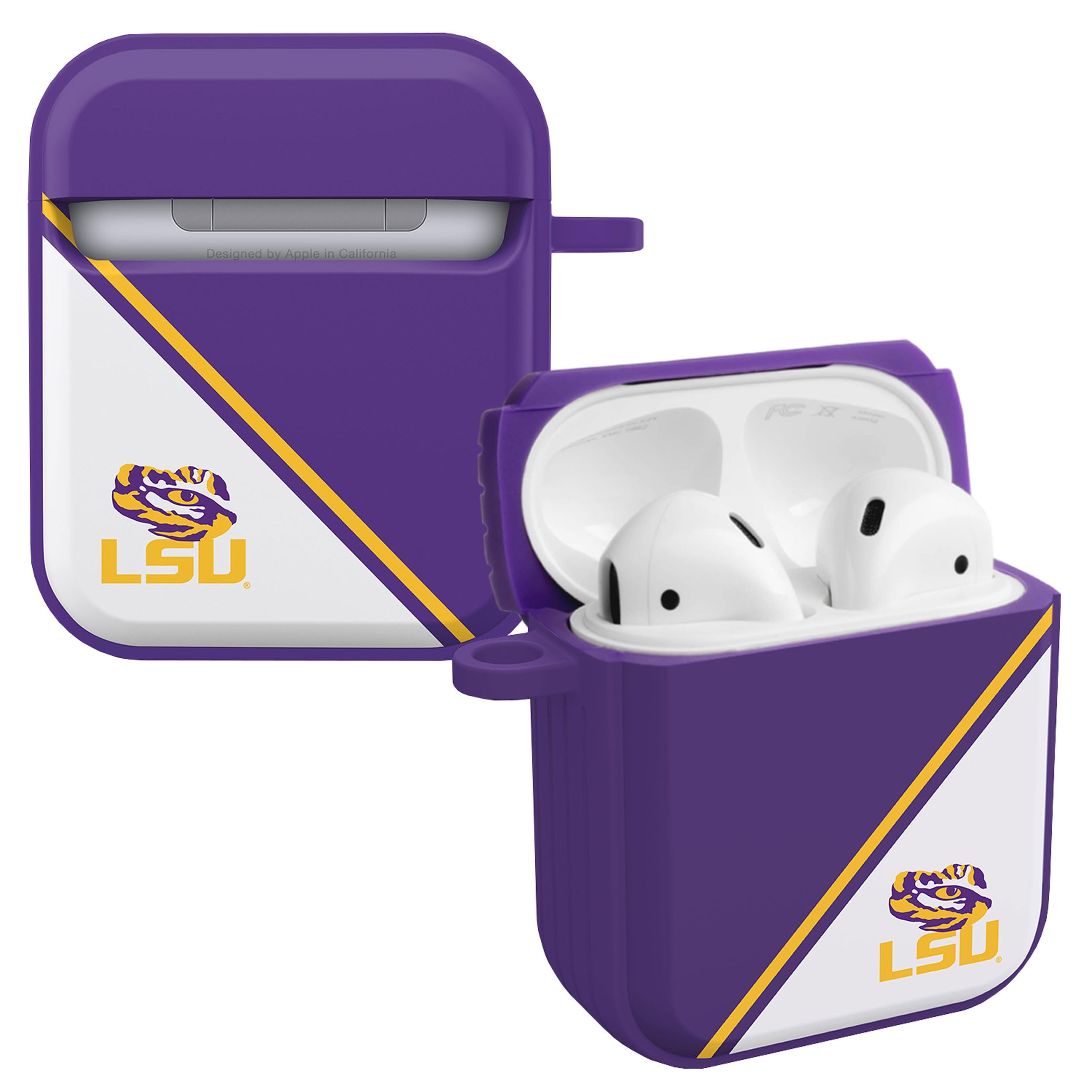 Affinity Bands LSU Tigers Champion Series HDX Case Cover Compatible with Apple AirPods Generations 1 & 2