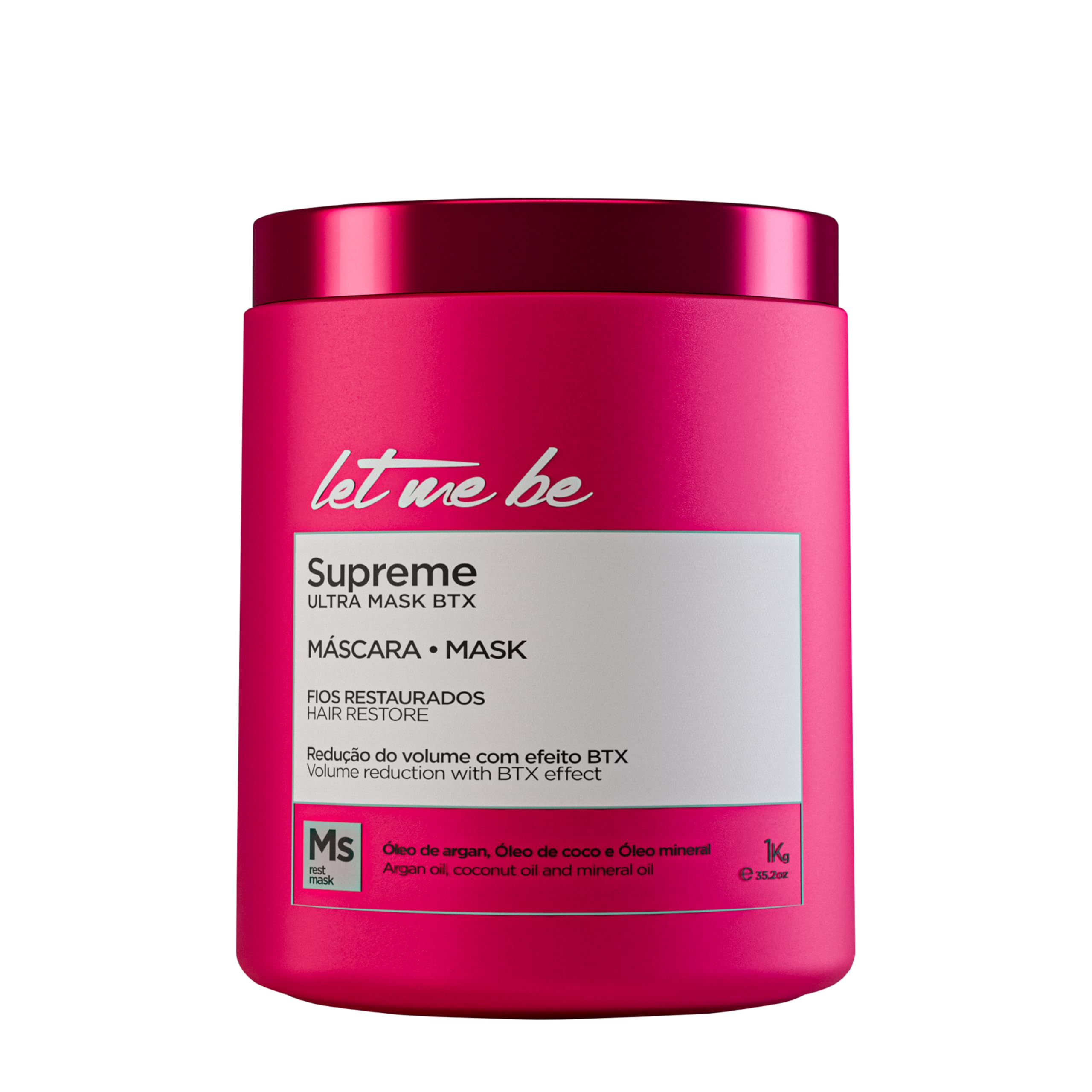 Let Me Be, BTX Capilar Supremeliss Ultra Mask, Reconstruction and hydration, Repairs damaged fibers, Eliminates frizz