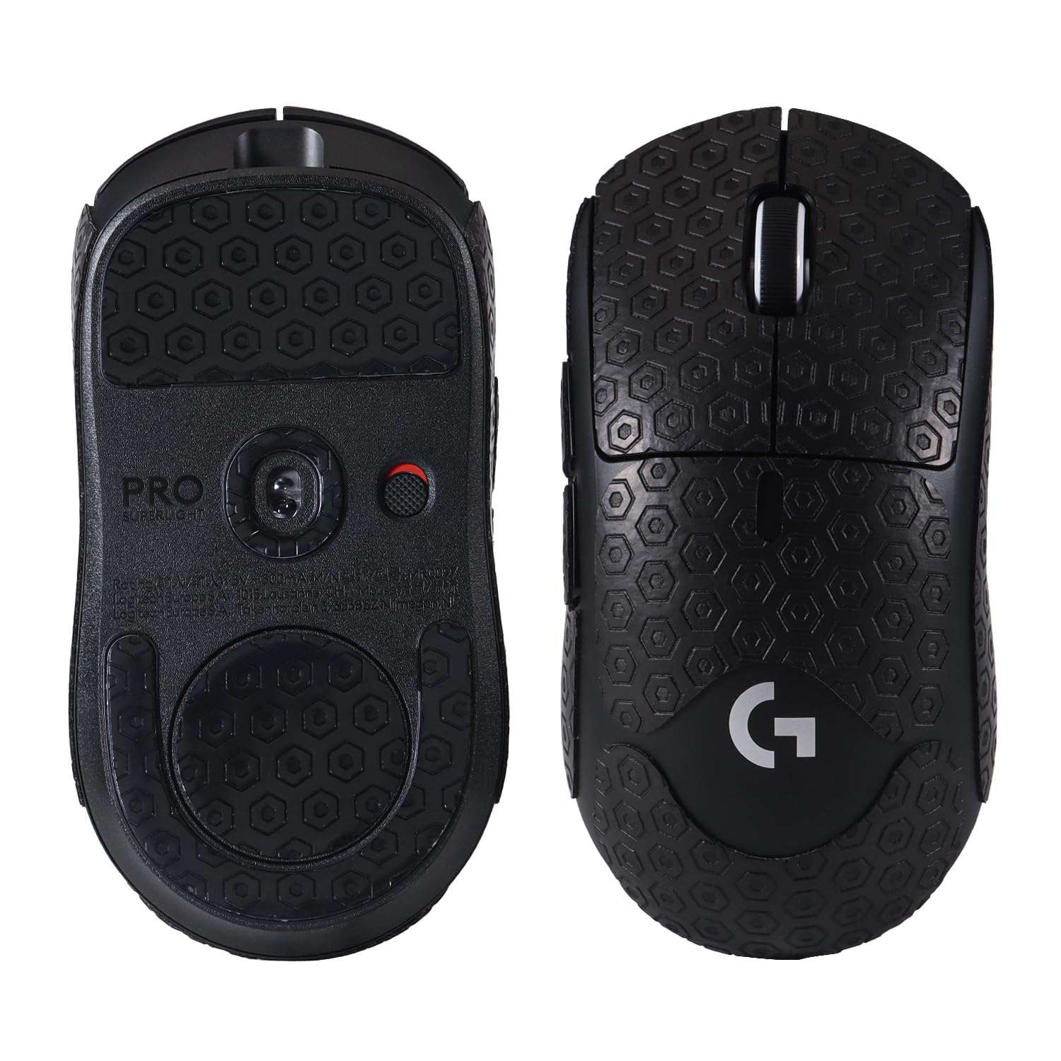 2 in 1 Sweat-Resistant Mouse Grip Tape + Mouse Skates for Logitech G Pro X Superlight 2 Mouse Skin Pre-Cut Anti-Slip Sticker and Durable Slider Smooth Mouse Feet Fast Move Black Gliders