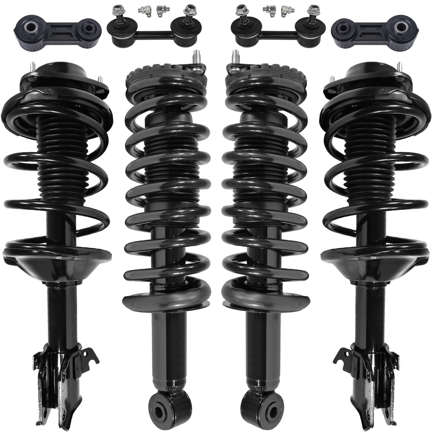 Detroit Axle - 8pc Front Rear Struts Sway Bars for 2000-2002 Subaru Legacy