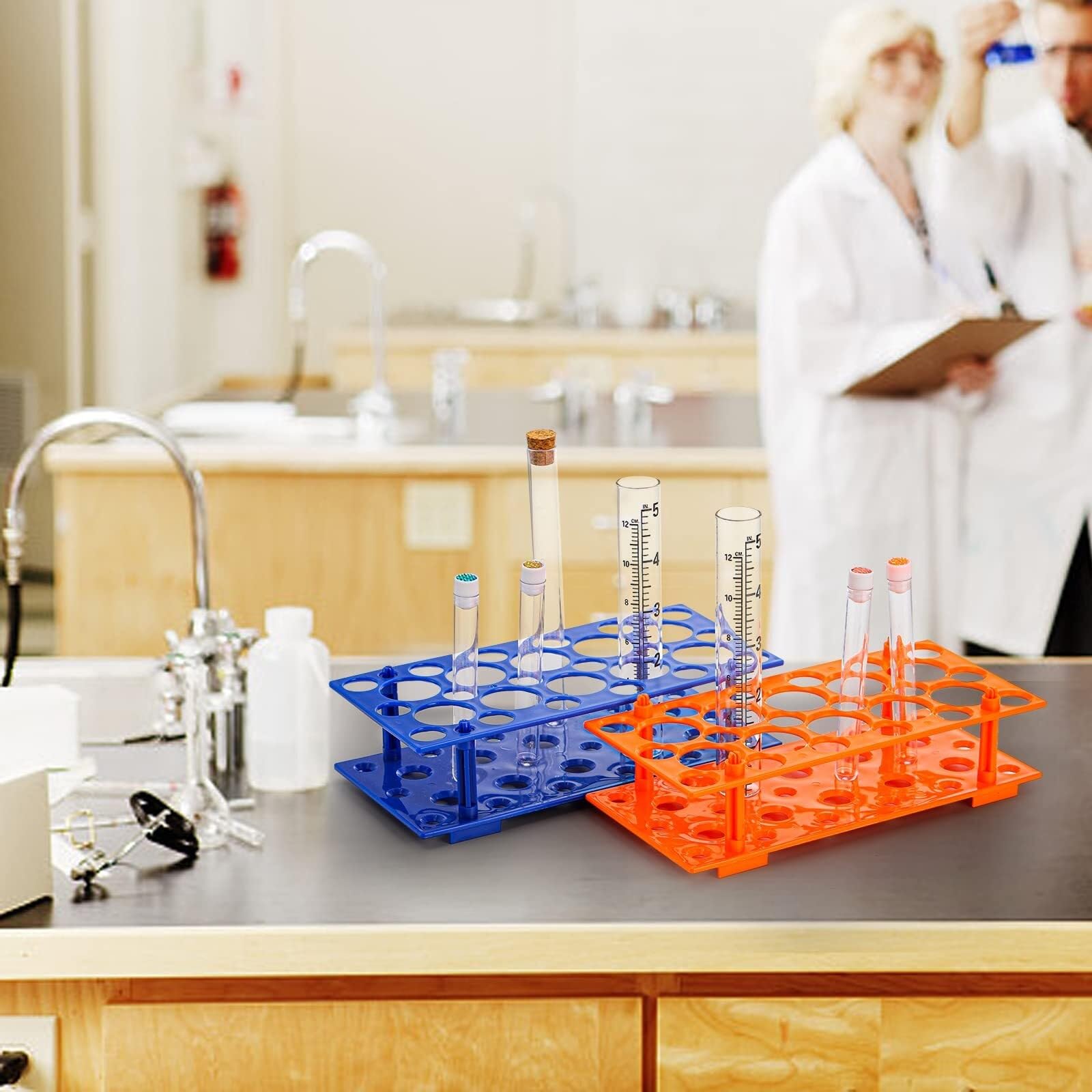 Reagenzglasständer Waschbar 6er-Pack 28-Well-Reagenzglasgestelle, Kunststoff-Reagenzglashalter for Laborzentrifugen, for 10 ml/15 ml/50 ml-Röhrchen Schule Labor