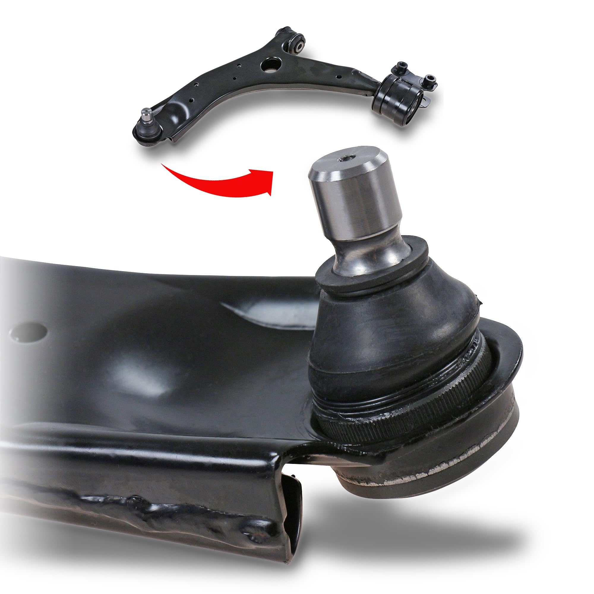 BESTPRICE 2x Querlenker Vorderachse vorne unten links & rechts Kompatibel mit MAZDA 3 (BK), 3 Stufenheck (BK), 5 (CR19), 5 (CW)