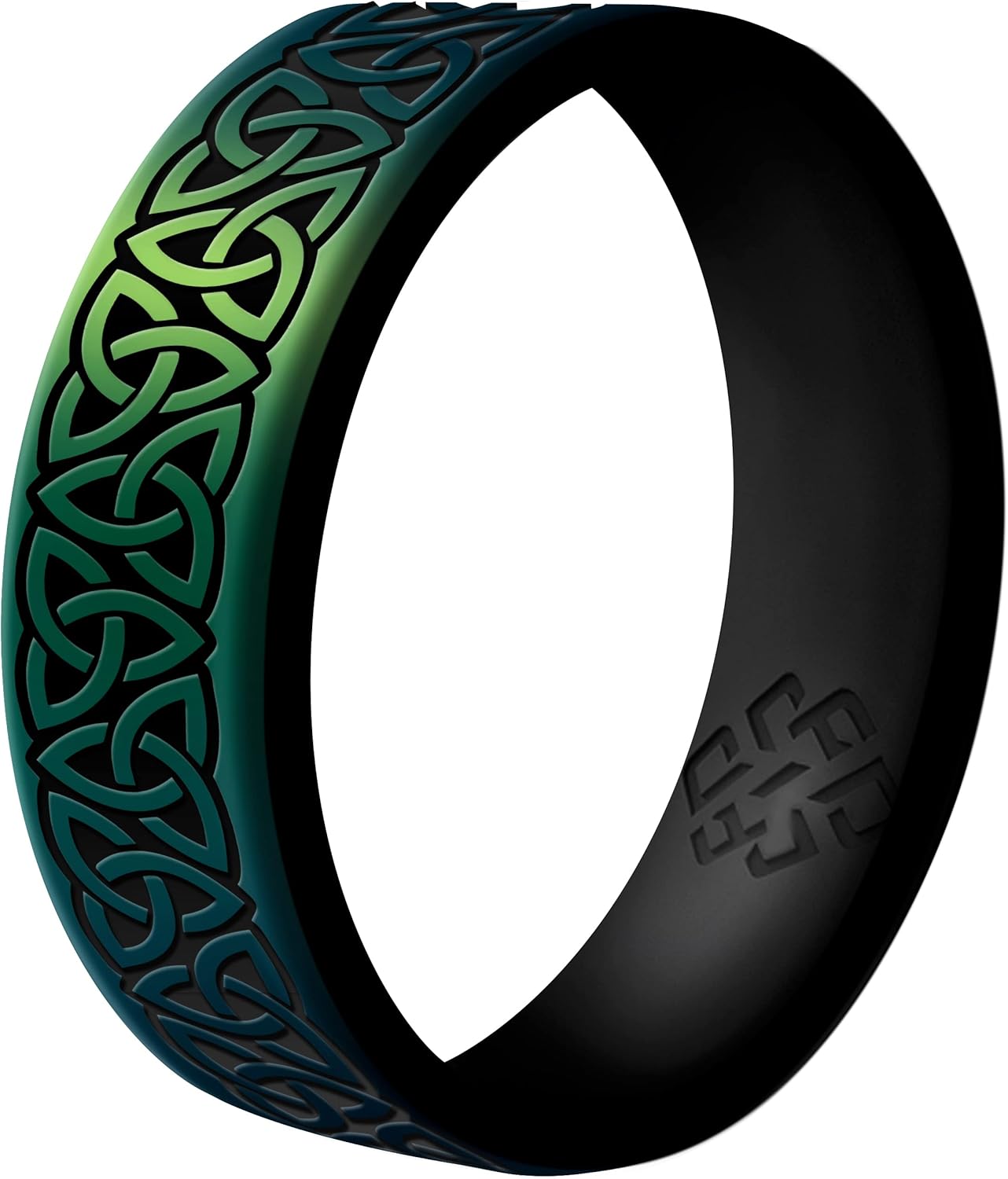 Knot Theory Trinity Celtic Silicone Ring for Men and Women - Silicone Wedding Band for Sports Activities, Breathable Comfort Fit 6mm Bandwidth