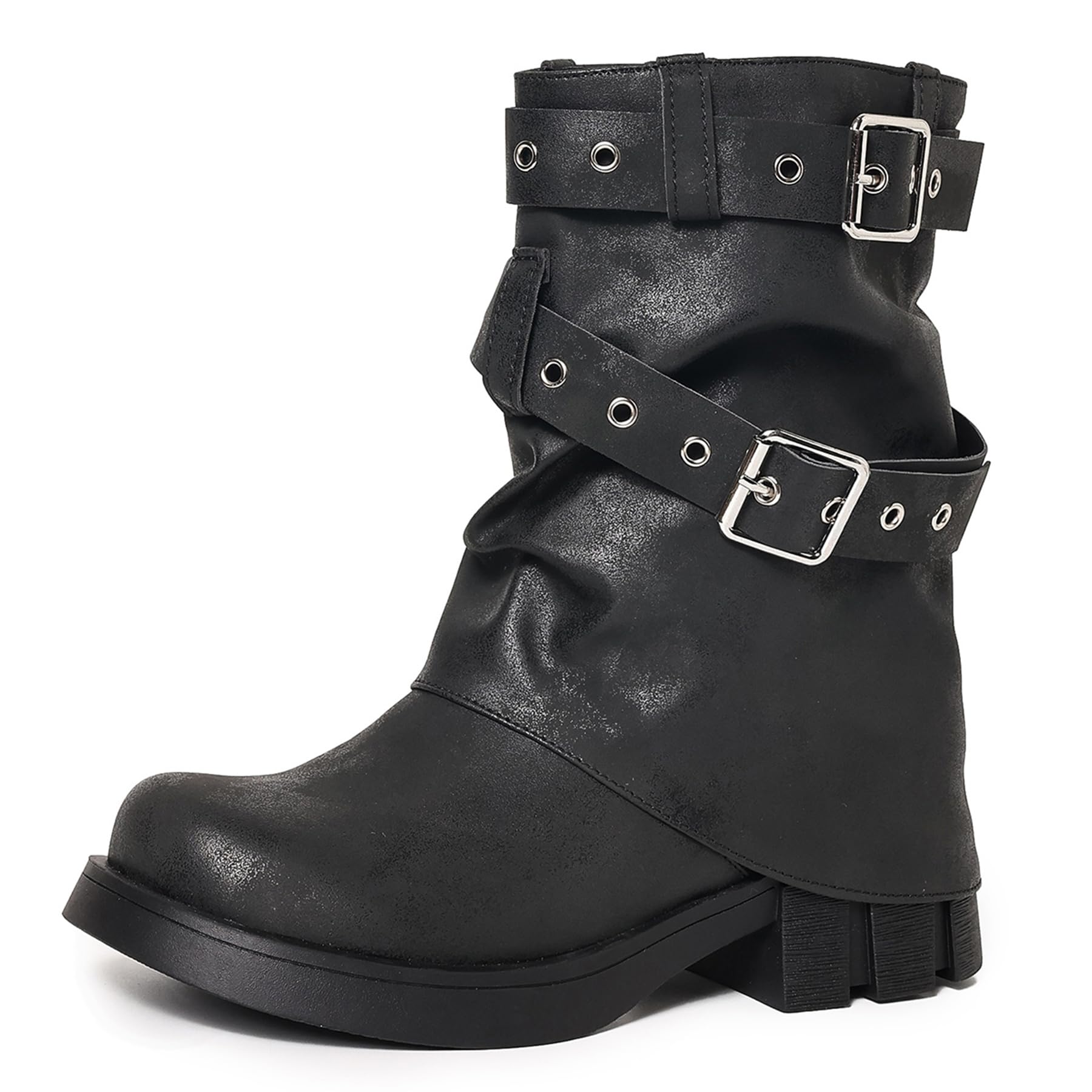 Gicoiz Vintage Equestrian Platform Boots Women Fashion