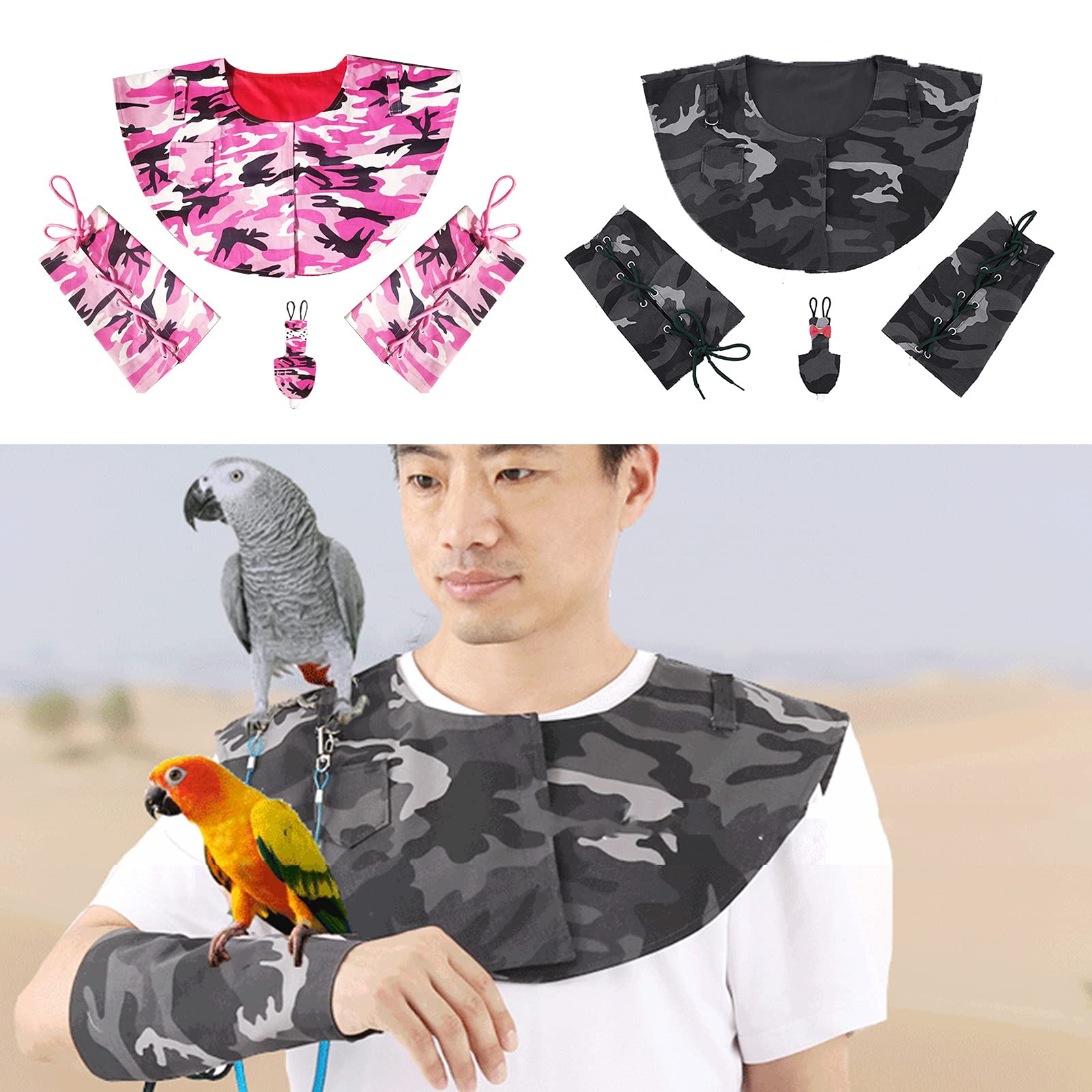 Zksbdxz 4pcs Parrot Shoulder Protector Bird Multi-Functional Pet Diaper Shawl