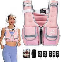 Vista 9 de Chaleco con peso ajustable para mujer, 5-12 libras, 9-16 libras, 17-24 libras, 23-30 libras, chaleco de peso con rayas reflectantes, chaleco