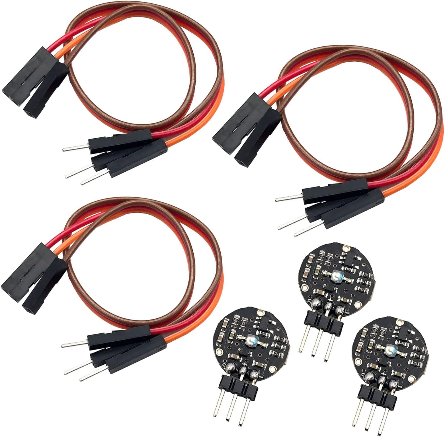 FainWan 3PCS Pulse Sensor Heart Rate Sensor Monitor Module Compatible with Ar-duino Raspberry Pi