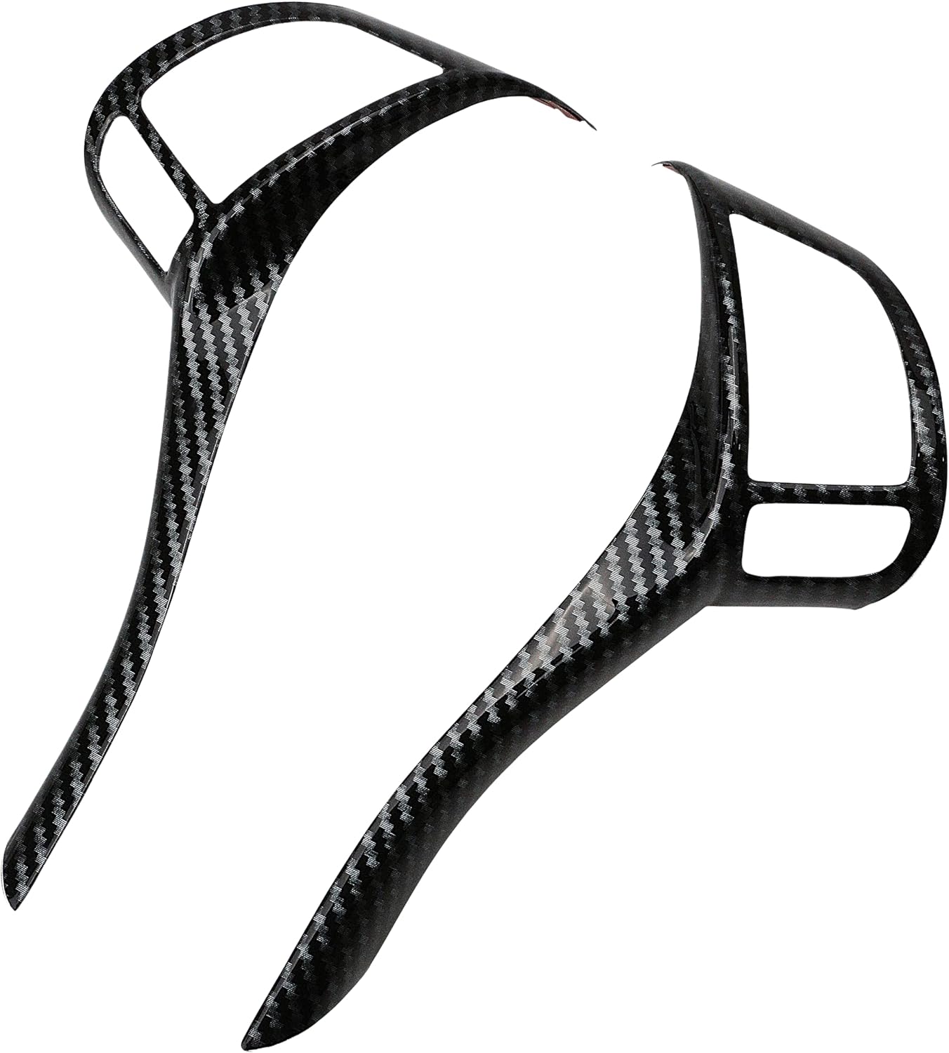 Carbon Fiber Style Inner Steering Wheel Cover Molding Trim Compatible with Nissan Altima 2013 2014 2015 2016 2017 2018, Nissan X-Trail 2014-2016, Nissan Terra 2018, Nissan Rogue 2014-2016 (PC Black)
