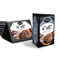 Vista 18 de WeChef Paquete de 20 Portamenús Tipo Carpa de Mesa 4"x6" Doble Cara Triángulo de 3 Lados Bar Restaurante