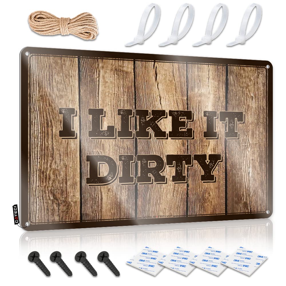 Panneaux de bar rétro I Like It Dirty - Accessoires de décoration 30x40 cm
