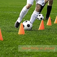 Vista 4 de Cocoarm Paquete de 10 conos marcadores, conos de marcador de fútbol, conos de tráfico, conos marcadores, ayudas de entrenamiento, conos Naranja