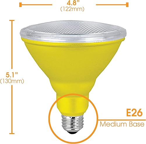 Miniatura 10 de Xtricity Bombillas LED PAR38 LED verdes de inundación, 7 W, (equivalente a 40 W), impermeables, interioresexteriores, base media E26, luces de
