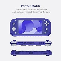 Vista 5 de KIWIHOME Switch Lite - Funda protectora duradera antideslizante a prueba de golpes solo para Nintendo Switch Lite con tapas de agarre para el pulgar