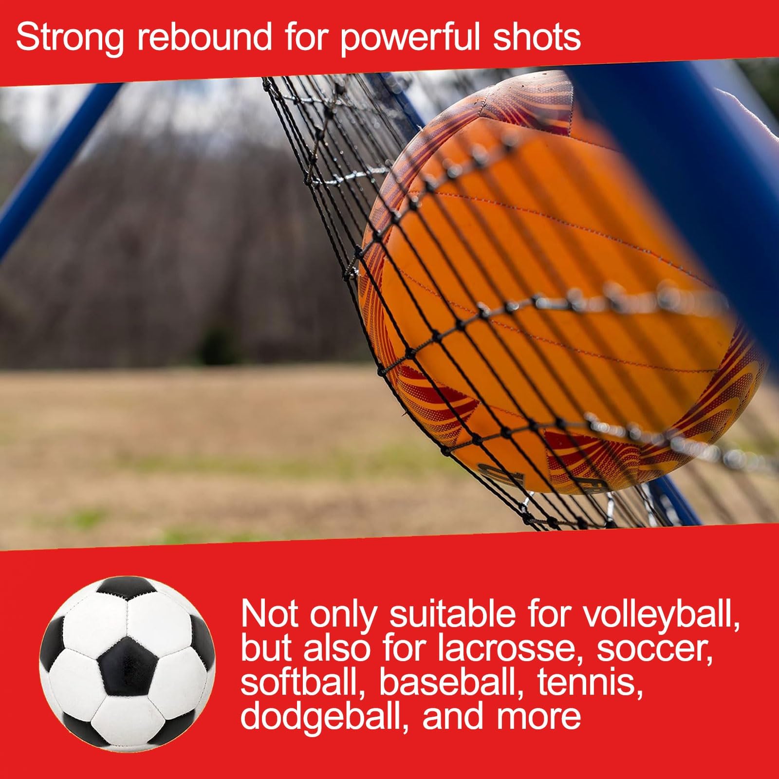Sistema De Red De Voleibol Portátil Al Aire Libre Billfold, Unisex Adulto, Fácil De Montar Y Desmontar, Uso Recreativo En El Jardín O En La Playa