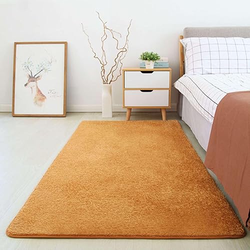 Miniatura 8 de BESTORI Alfombra sólida de pelo bajo para interiores, ultra suave, antideslizante, grande, peluda, fácil de limpiar, para la habitación de los