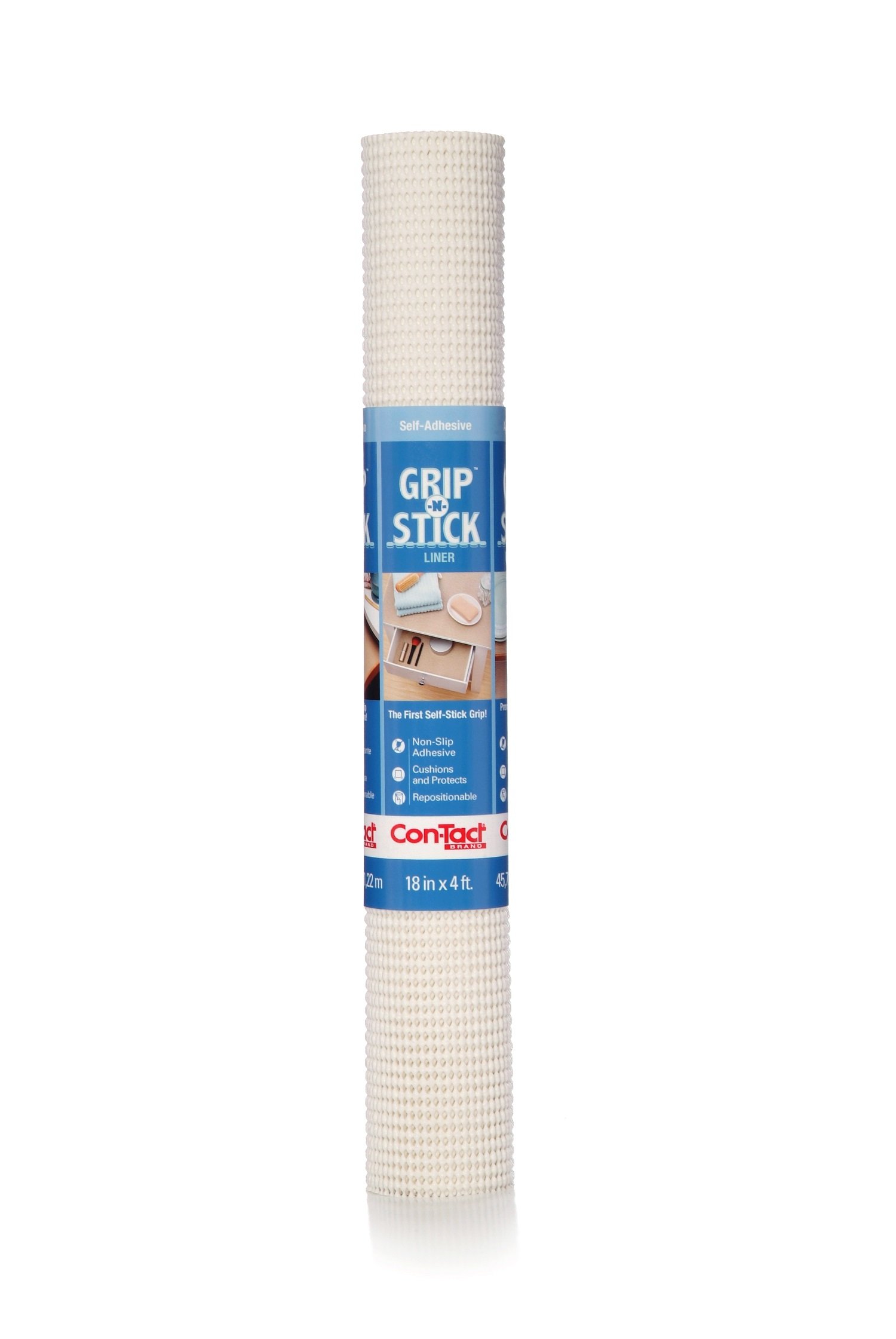 Con-Tact Brand Grip-N-Stick Durable Self-Adhesive Non-Slip Shelf and Drawer Liner, 18