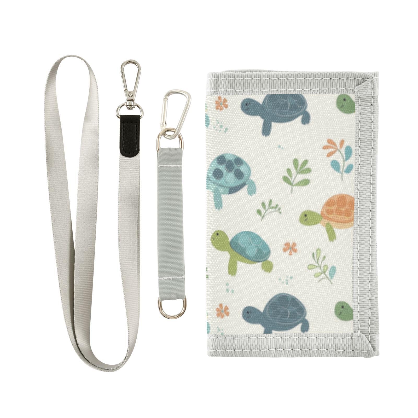 Wusikd Baby Turtles Kids Wallet for Boys Girls Cute Toddler Trifold Wallet Novelty Wallet for Teens Women Men