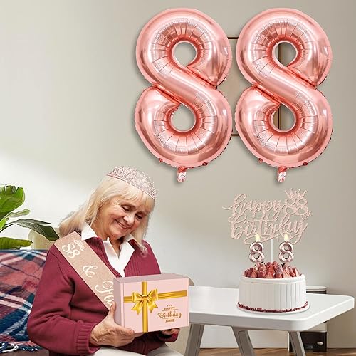 Miniatura 57 de Decoraciones de cumpleaños número 17 para niña, incluyendo tiara y banda de cumpleaños de 17, decoración para pastel y velas, globos de números