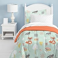 Vista 13 de Dream Factory Kids - Juego completo de ropa de cama de 7 piezas, edredón de microfibra súper suave de fácil lavado, tamaño full, azul marino Zodiac