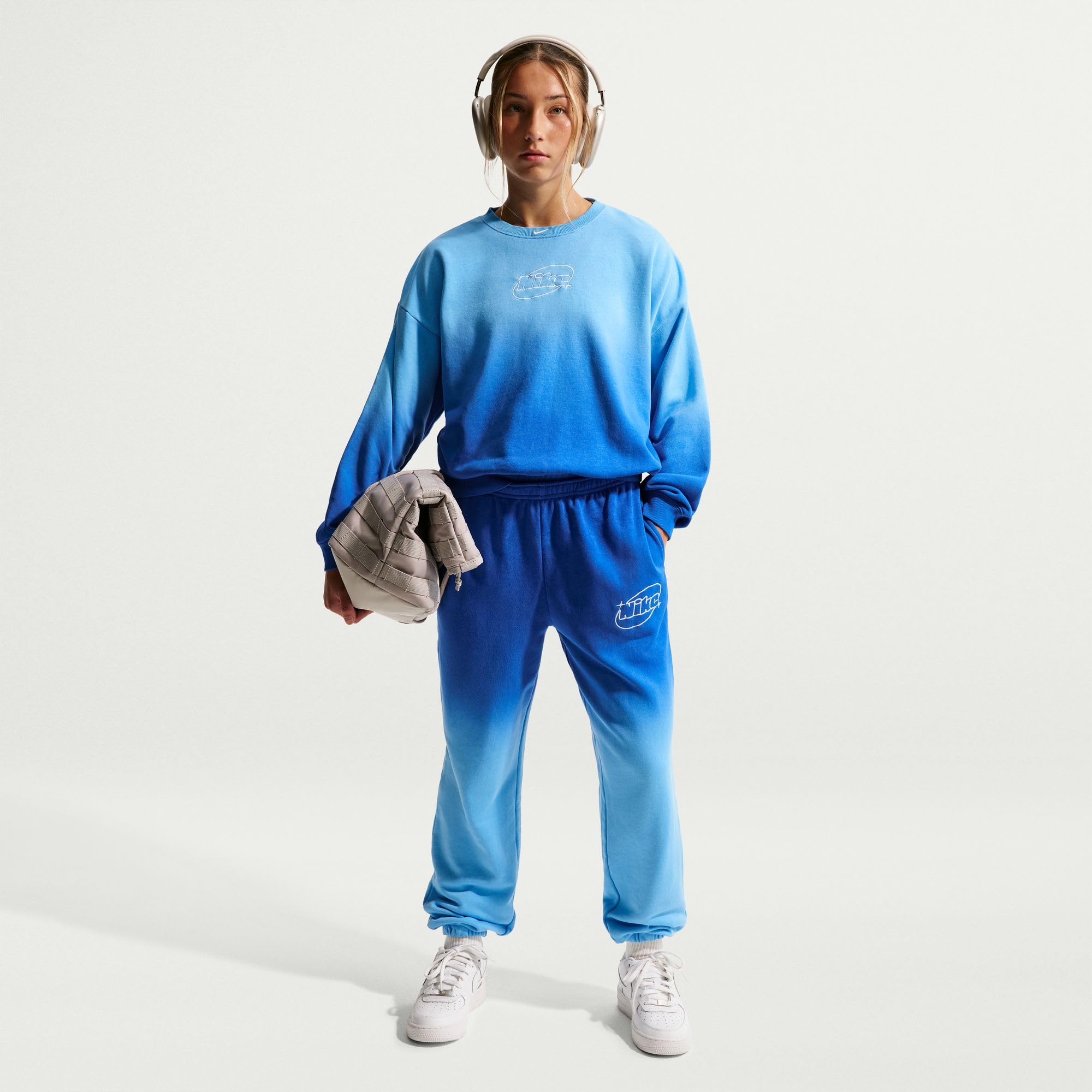 NIKE Nike Sportswear Studio Fleece Lockere Hose Für Ältere Mädchen - Spodnie Dziewczynki