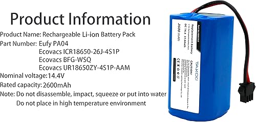 Miniatura 4 de Batería de repuesto para Eufy RoboVac 11 11C 11S 11S Plus 11S MAX 12 15C 15C MAX 15T 25C 30C G10 Hybrid G30 Edge R500 R450 y Ecovacs Deebot N79 N79S