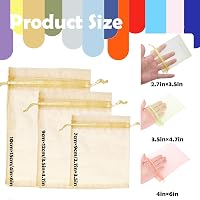 MORAINJAY Arany Organza Ajándéktasak 100db - 9x12cm Ékszertasak Húzózsinórral - Esküvői, Karácsonyi, Születésnapi Csomagolás 2