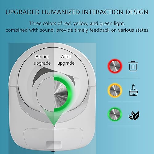 Miniatura 2 de Caja de arena para gatos autolimpiante, diseño antipellizcos y eliminación de olores, gran caja de arena automática para gatos con bolsas de