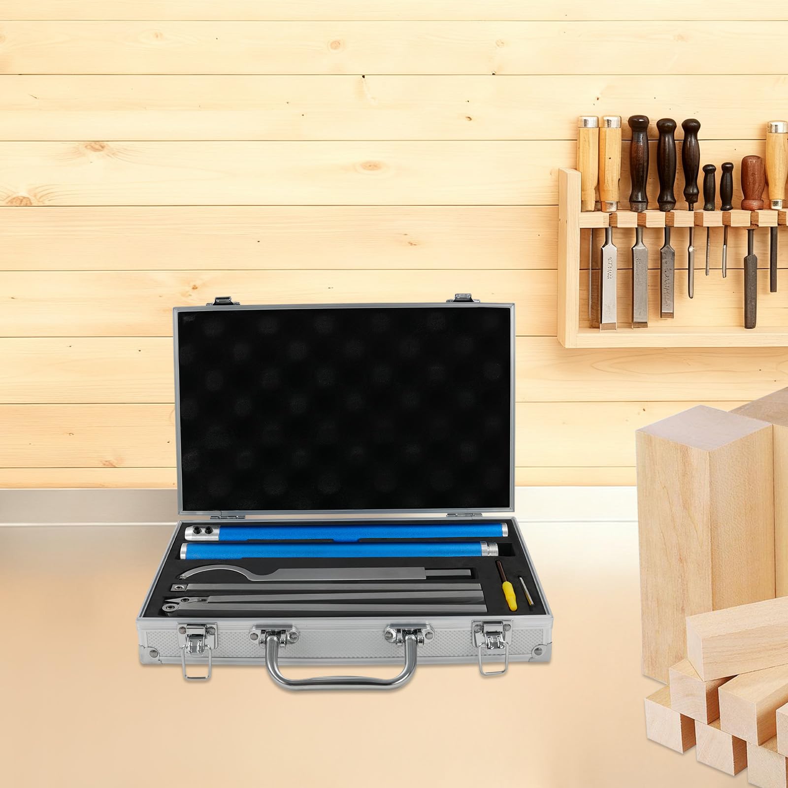 Drechseleisen Set Drehwerkzeuge für Holz Mit Hartmetall-Schneidplatten verstellbare Drechselmesser set Für Drechselbank Schnitzholz