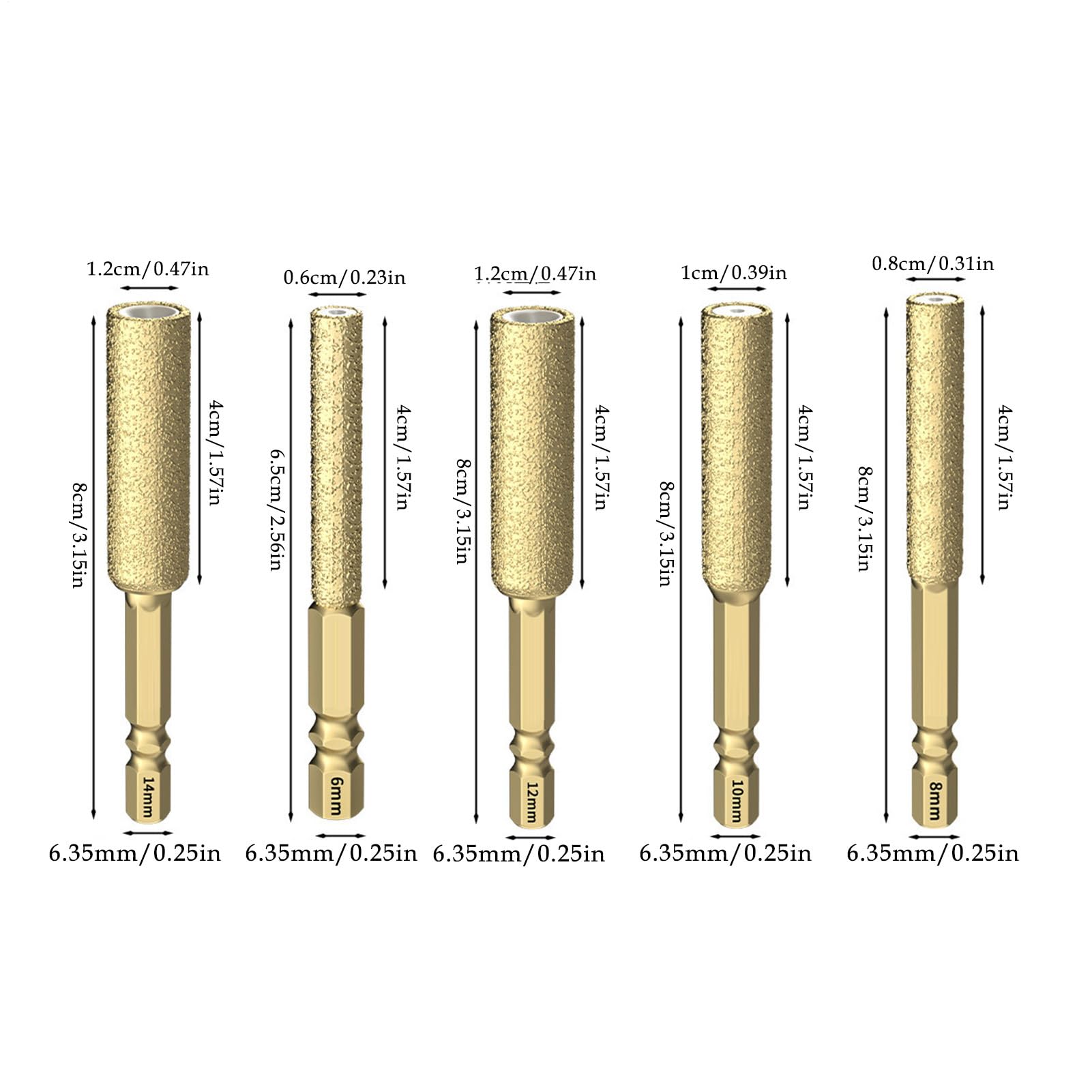 Brocas Para Azulejos Herramientas Para Perforar Y Lijar Vidrio | Juego De Brocas Para Materiales Duros Para Reformadores Fontaneros Electricistas Trabajos en Hormigón y Piedra Proyectos de