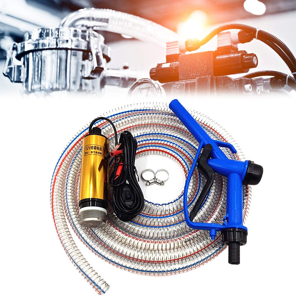 Pompa elettrica 12 V per benzina, benzina, diesel, acqua liquida, acquario rosso