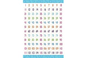 Teacher Chart: 1-120 Number Grid | Durable Learning Tool by BARKER CREEK
