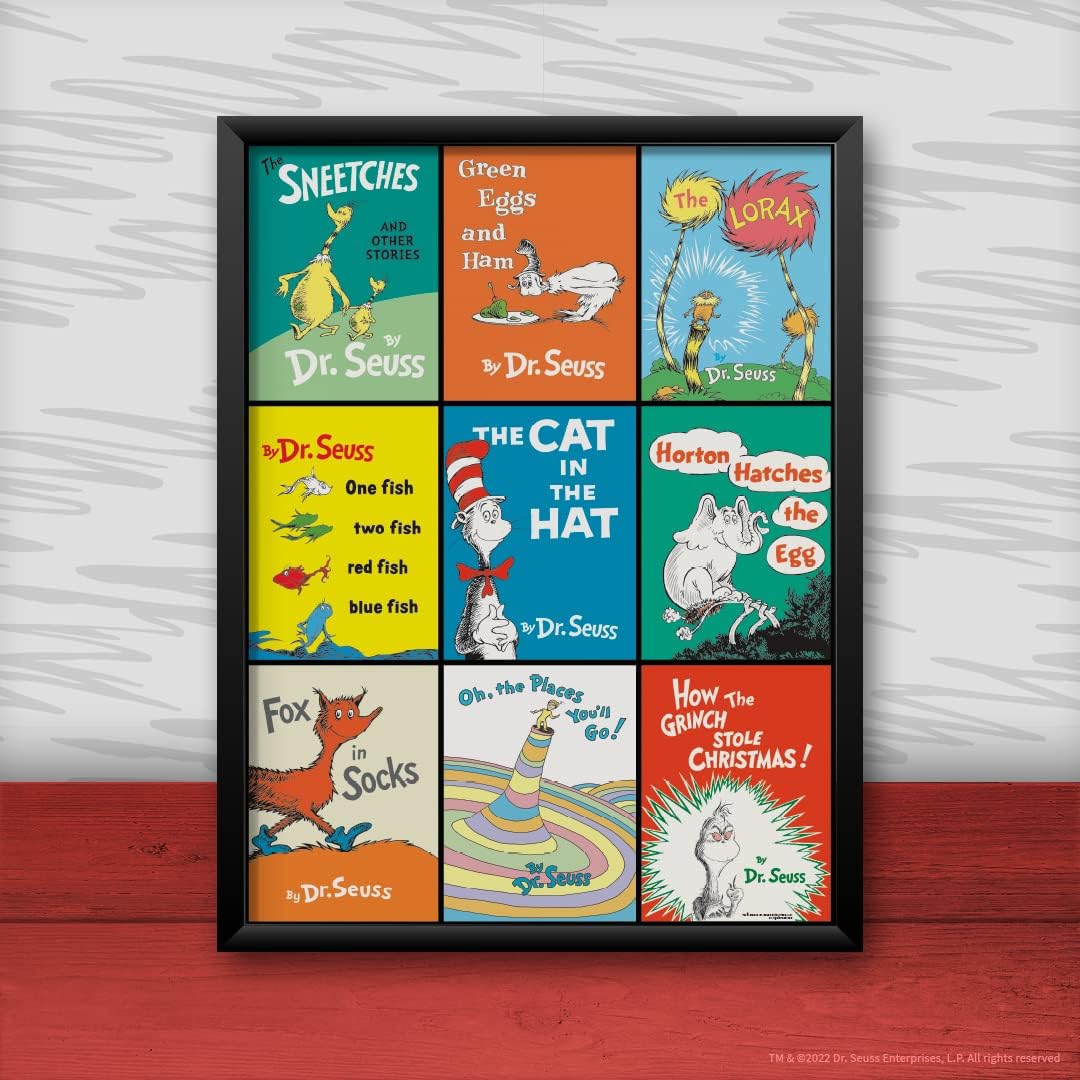 Dr. Seuss Collection 1000 Piece Jigsaw Puzzle | Collectible Collage Featuring The Lorax, The Cat in The Hat, and More | Officially-Licensed Merchandise