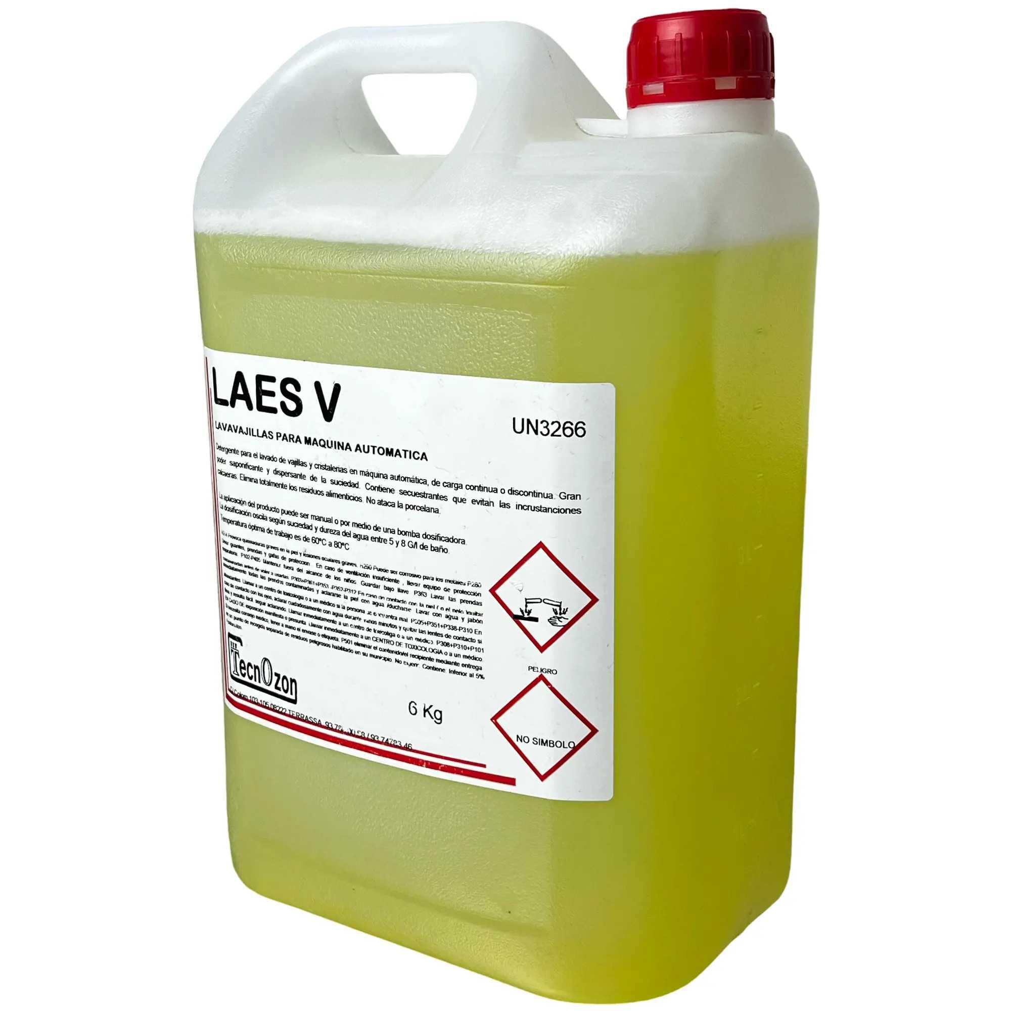 MBH - Pack de 4 Garrafas de Detergente LAES-V para Lavavajillas Automático en Aguas Medias y Blandas. Limpiador Profesional para Hostelería, Bar y Restaurante
