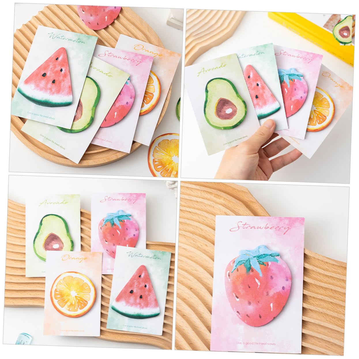 SHINEOFI 5 Pièces 8 cahier de notes pour coloré mémo à la maison autocollants blocs-notes compacts note de bureau stickers blocs-notes autocollants mémo stickers Papier