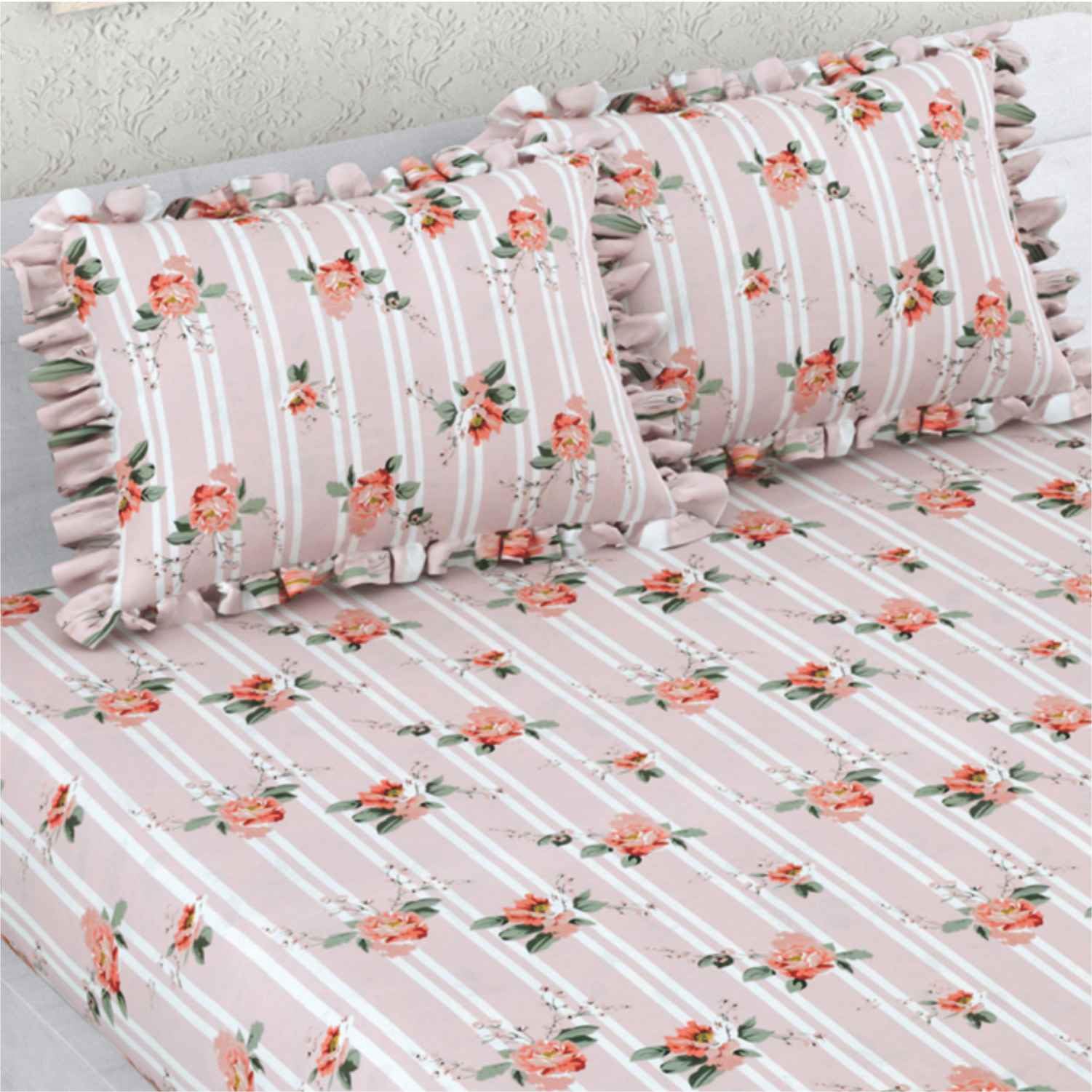 Boho Fitted Bedsheet - Yellow Abstract Design -30