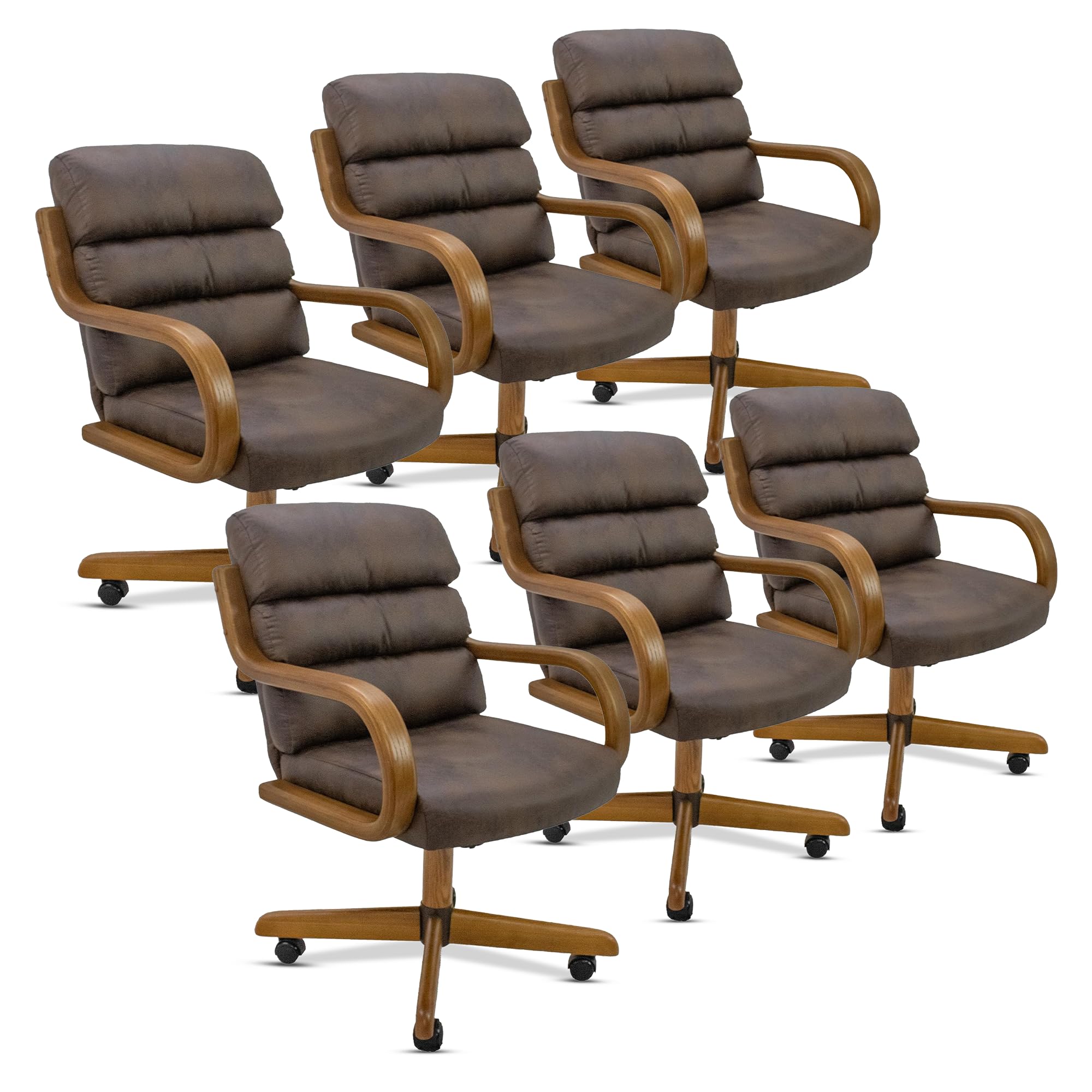 Amazon.com - Chromcraft Douglas Set of 6 Swivel-Tilt Dining Chairs